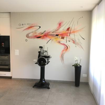 Wohnzimmer Wilde Malerei2